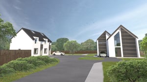 One Detached and Two Semi-Detached Houses in Stone