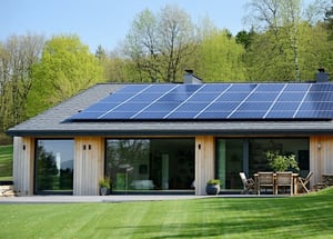 a modern home with solar panels-3-1
