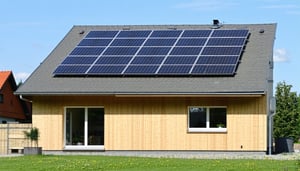 german passivhaus with solar panels and wooden cladding-1