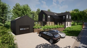 Contemporary Barn-Style Eco Home in Wood Street Village